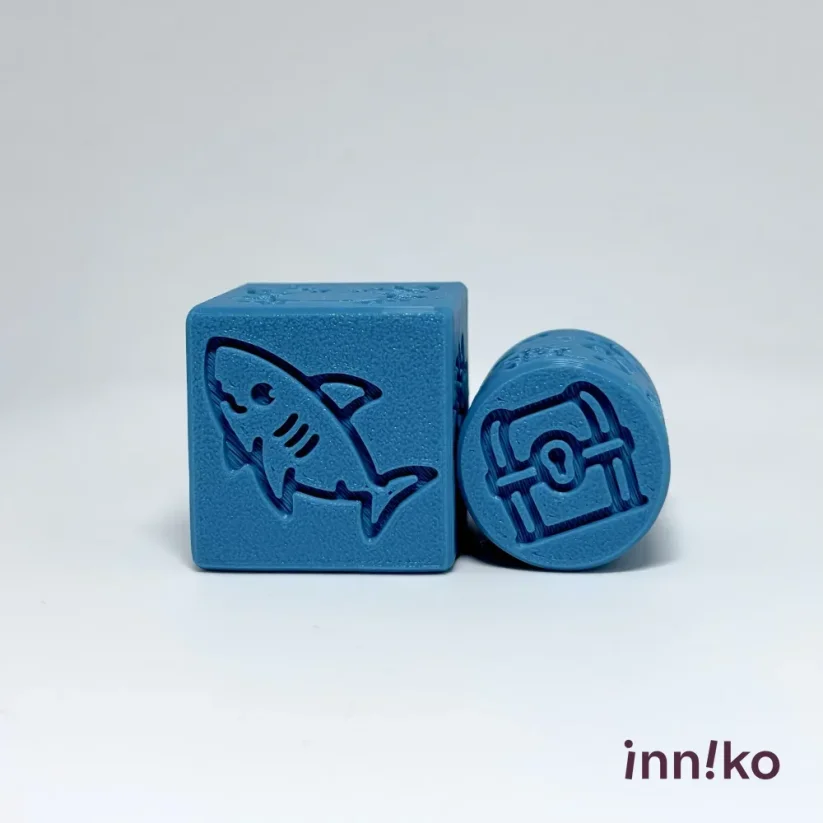 Inniko | Obtiskovací kostka s válečkem 2v1 | Podmořský svět