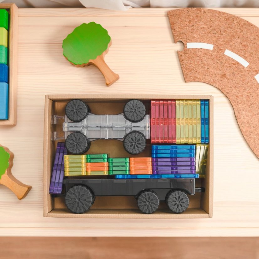 Connetix Tiles | 50 kusov | Transport Pack Rainbow