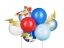 PARTYDECO Sada balónků na narozeninový dort Letadla, 29cm