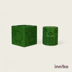 Inniko | Obtiskovací kostka s válečkem 2v1 | Farma