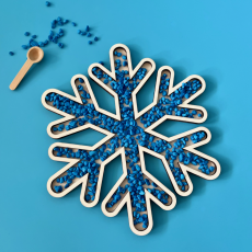 Vločka tác pro smyslové hraní