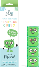 Glo Pals senzorické kostky svítící ve vodě -  zelené