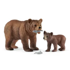 Schleich - Matka medvěda grizzly s mládětem