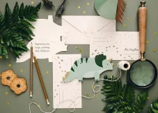 PARTYDECO Párty pozvánky Triceratops 6 ks