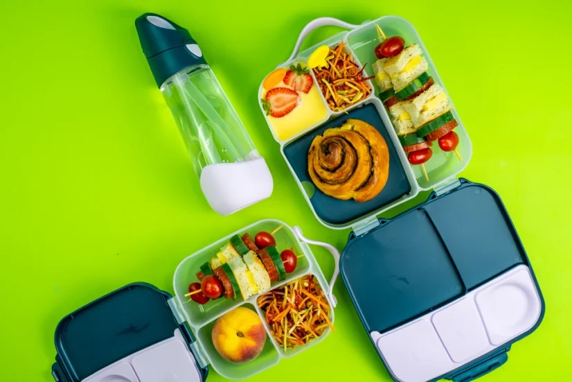 b.box SVAČINOVÝ BOX STŘEDNÍ - INDIGO/RŮŽOVÝ