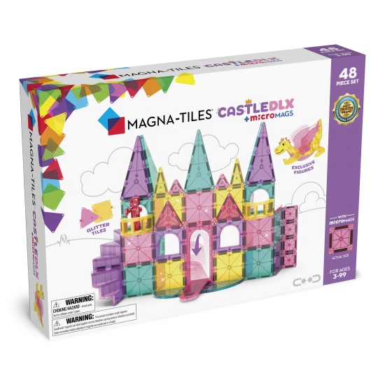 Magna Tiles | Magnetická stavebnice | Castle DLX 48 dílů
