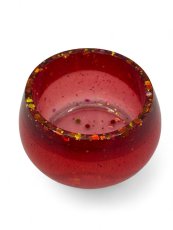 Červený kotlík s třpytkami