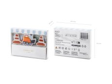 PARTYDECO | Svíčky na narozeninový dort | Stavební stroje, 3-4,5 cm, mix 5ks