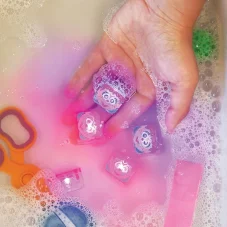 Glo Pals | Senzorické kocky svietiace vo vode | fialové/ružové