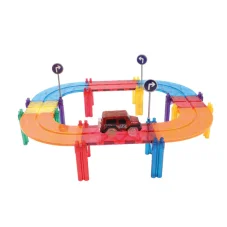 Cleverclixx - Magnetická stavebnice - závodná dráha 65 ks