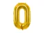 PARTYDECO balón narozeninové číslo 0 - Barva: zlatá