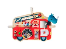 Lilliputiens - dřevěný panel s aktivitami - hasičský vůz