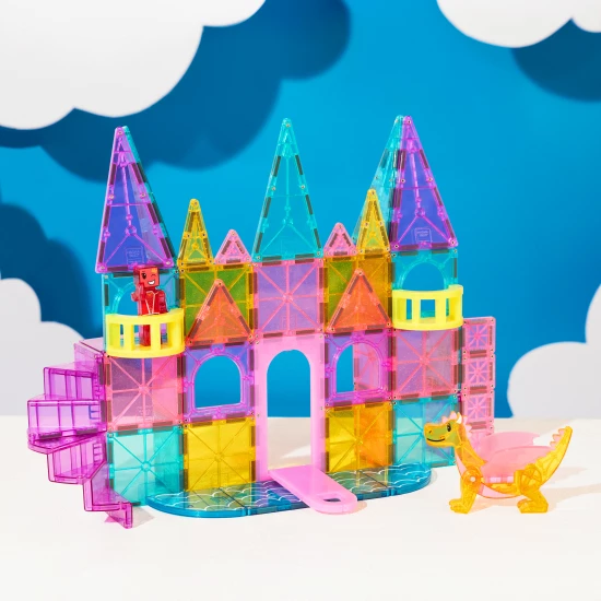 Magna Tiles | Magnetická stavebnice | Castle DLX 48 dílů