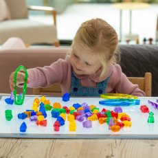 TickiT Průsvitná barevné domečky (72 ks)