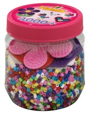 HAMA zažehlovací korálky a 3 podložky v tubě MIDI - 4000ks