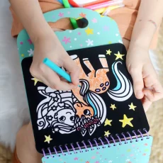 tookyland Sametové malování Jednorožec 6 obrázků 8 fixů