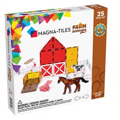 Magna Tiles - Zvířátka na farmě - 25 ks