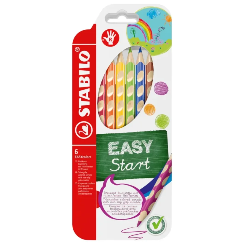 STABILO EASY colors L pro leváky sada 6 kusů