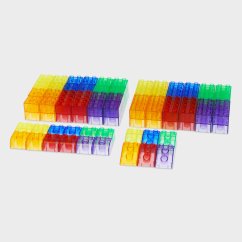 TickiT Priesvitné modulové kocky - 90 ks