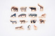 TickiT Dřevěné bloky - Divoká zvířata