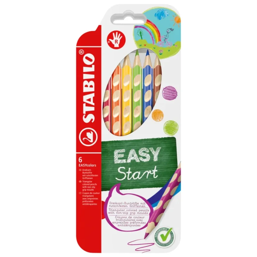 STABILO EASY colors L pro leváky sada 6 kusů