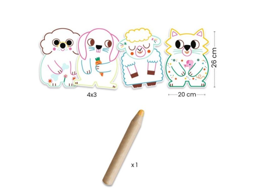 DJECO Kouzelné vybarvování - domácí zvířata