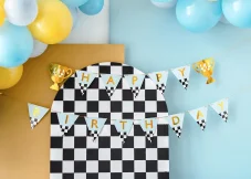 PARTYDECO | Baner Happy Birthday | Trophy Cup, 2.5 m, mix 1ks