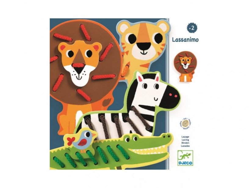 DJECO Prešívacie zvieratká z jungle