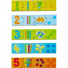 Haba Dřevěné puzzle na učení Čísla do 5 20 ks