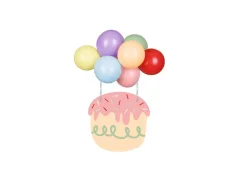 PARTYDECO Sada balónikov na narodeninovú tortu, duhová, 29 cm