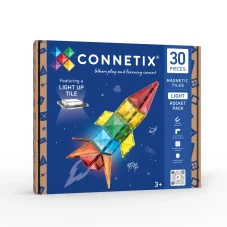 Connetix Tiles | Svietiaca raketa | 30 ks