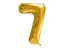 PARTYDECO balón narozeninové číslo 7 - Barva: zlatá