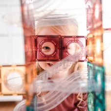 Connetix Tiles - guličková dráha 106 kusov PASTELOVÁ