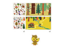 DJECO Príbeh s premiestniteľnými samolepkami Tajuplný les