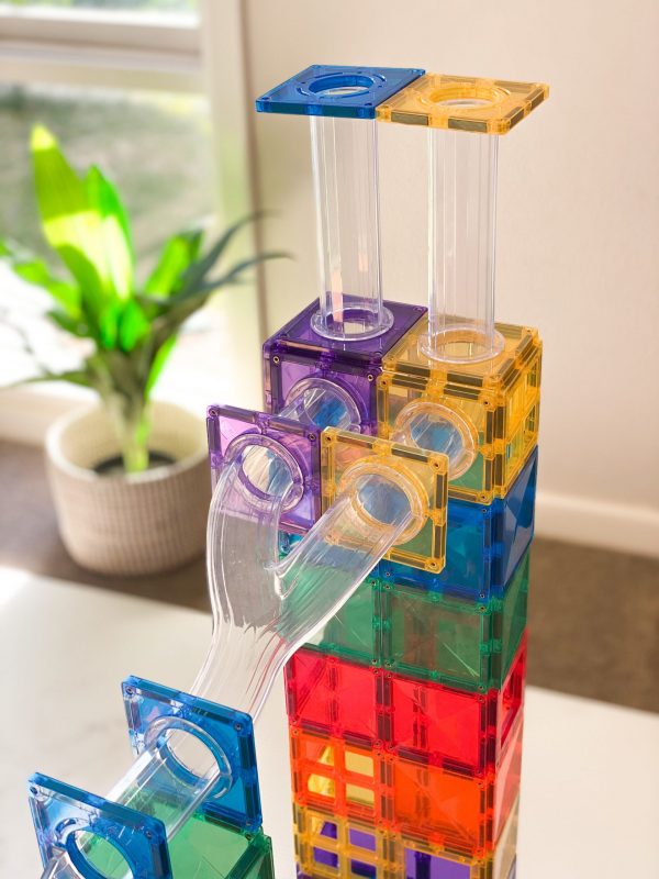 Connetix Tiles | guličková dráha | 92 kusov Rainbow