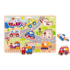 Tooky Toys Vkladacie puzzle dopravné prostriedky