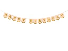 PARTYDECO | Baner Happy Birthday | Kone, 13 x 150 cm, mix 1ks