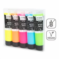 Creall | Fluorescenčné akrylové farby | 5 x 120 ml