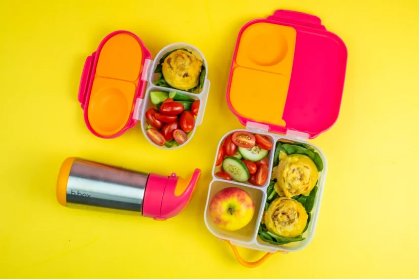 b.box SVAČINOVÝ BOX STŘEDNÍ - RŮŽOVÝ/ORANŽOVÝ