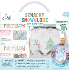 Glo Pals, Senzorická sada sníh, lahev s kouzelnými doplňky a samolepkami