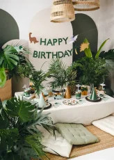PARTYDECO | Baner Happy Birthday | Dino, 3 m, mix 1ks