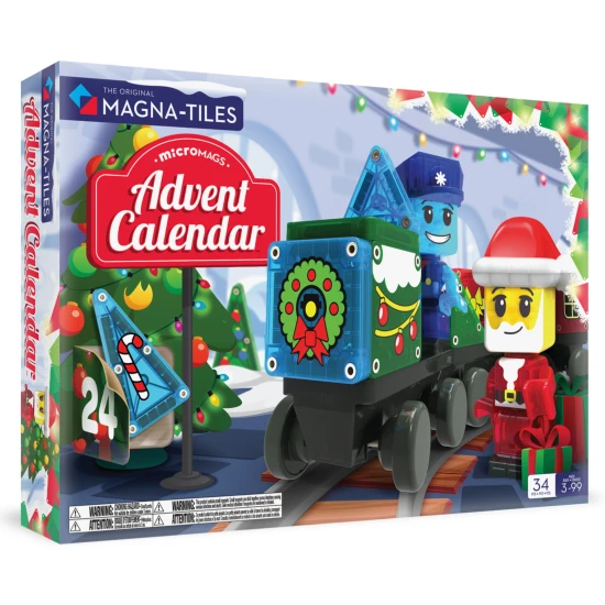 Magna Tiles - Magnetická stavebnice microMAGS Adventní kalendář 34 dílů