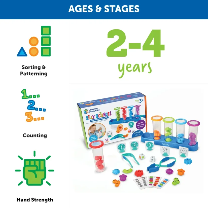 Learning Resources | Silly Science – triediaca sada na rozvoj jemnej motoriky.