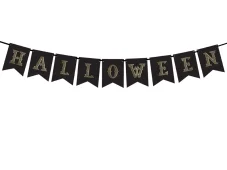 PARTYDECO | Girlanda | Halloween, černá, 20x175 cm