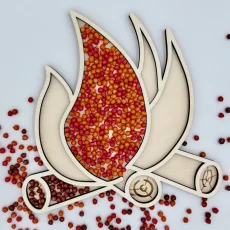 Oheň - tácka pre zmyslové hranie