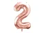 PARTYDECO balón narozeninové číslo 2 - Barva: růžová