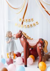 PARTYDECO | Nafukovací fóliový balón | Kůň, 110 x 126 cm