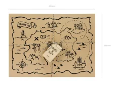 PARTYDECO | Párty prostírání | Pirátská mapa 40x30 cm, 5ks