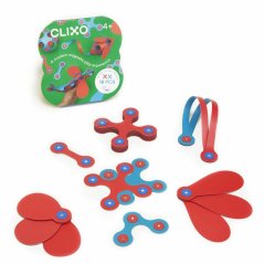 CLIXO Itsy Flamingo & Turquoise - magnetická stavebnica 18 kusov