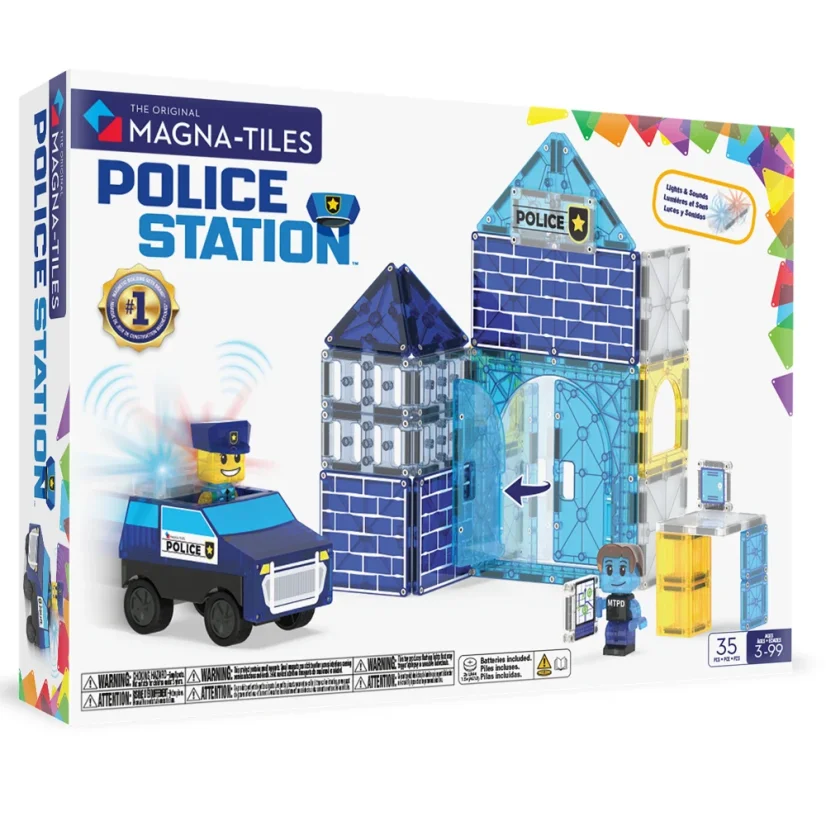 Magna Tiles | Magnetická stavebnice | Police Station 35 dílů
